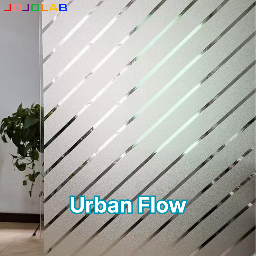 Urban Flow Striped Pattern Window Film