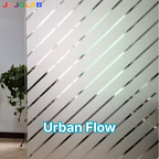 Urban Flow Striped Pattern Window Film