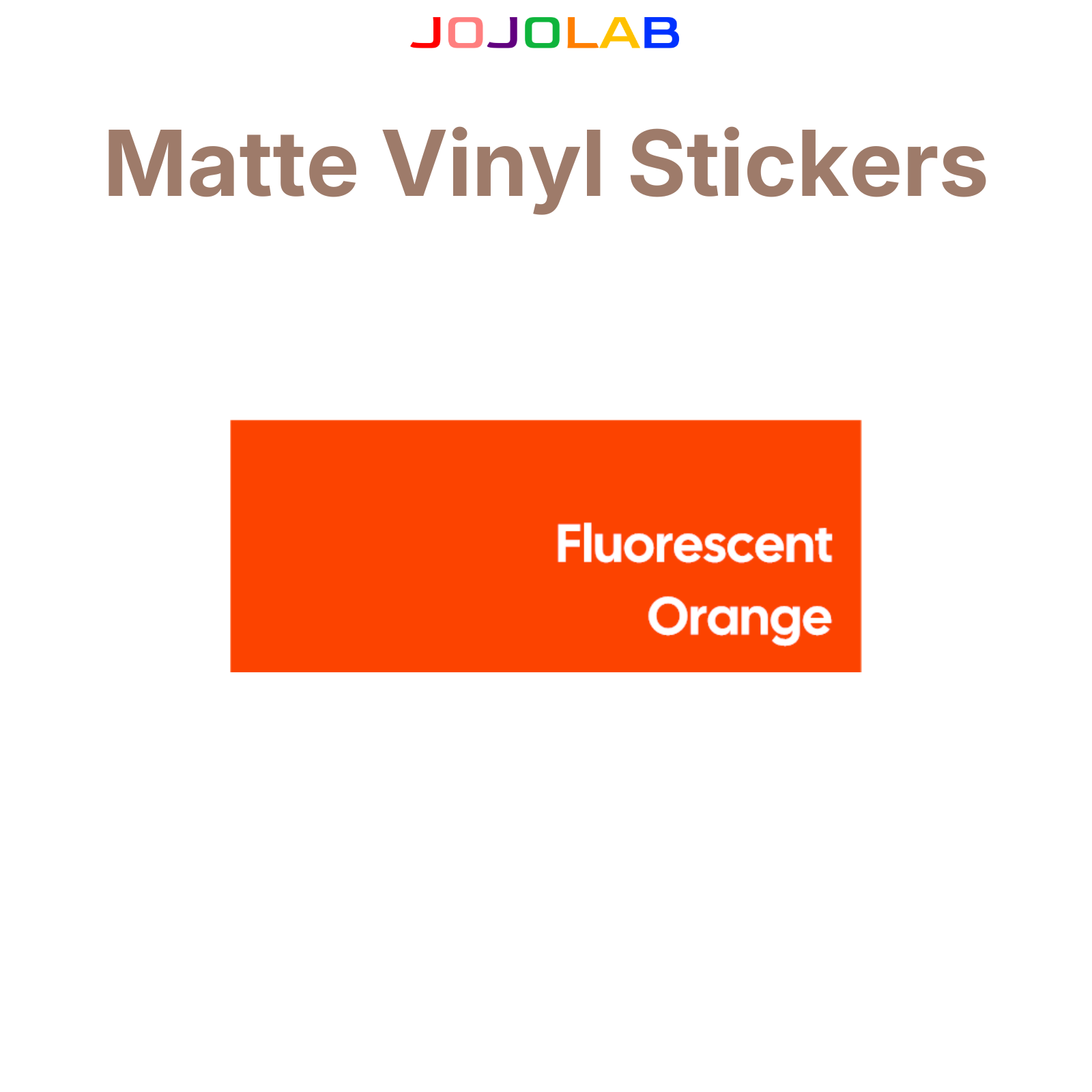 Coloured Matte Vinyl Stickers 10 Sheets