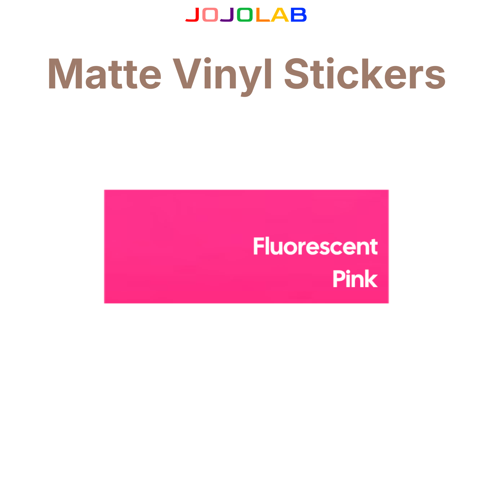 Coloured Matte Vinyl Stickers 10 Sheets