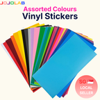 Assorted Colours Vinyl Stickers Glossy Matte 25 Sheets