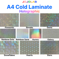 A4 Holographic Cold Laminate Sticker Sheet