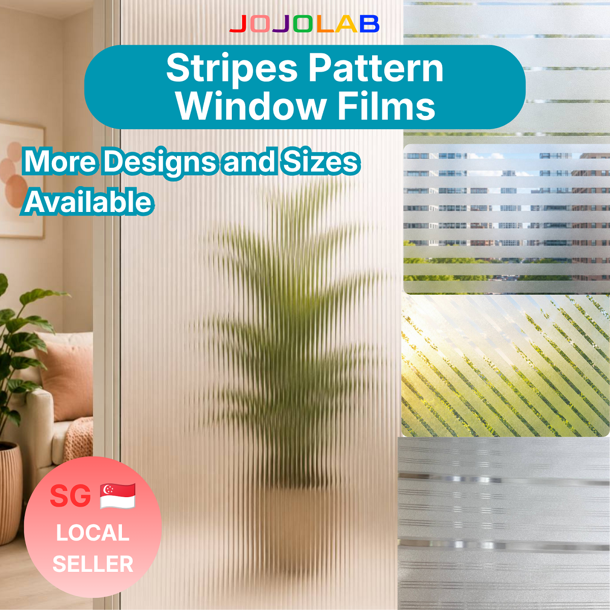 Stripes Design Patterned Window Films