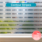 Contour Stripes Pattern Window Film