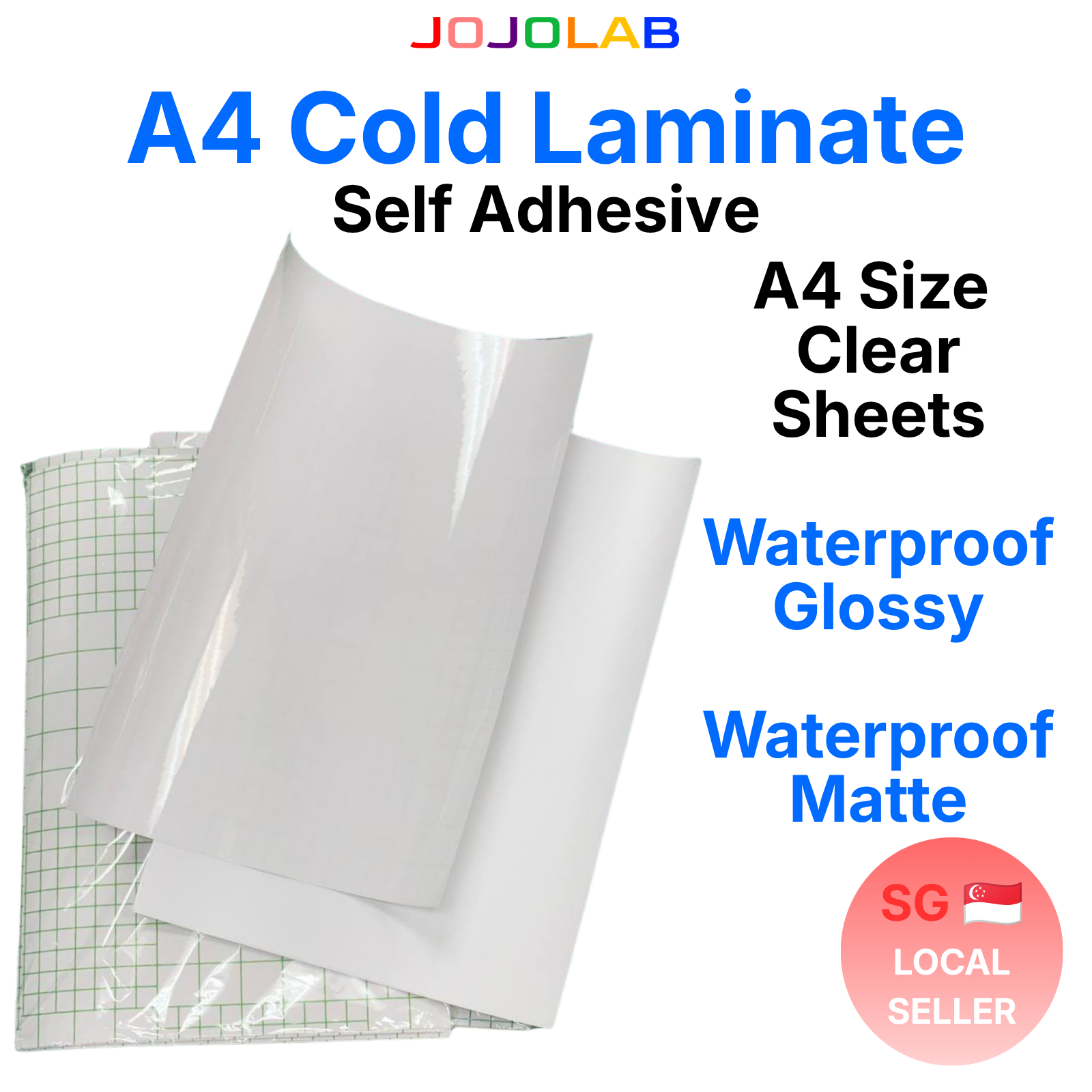 A4 Cold Laminate Transparent Sticker Sheet