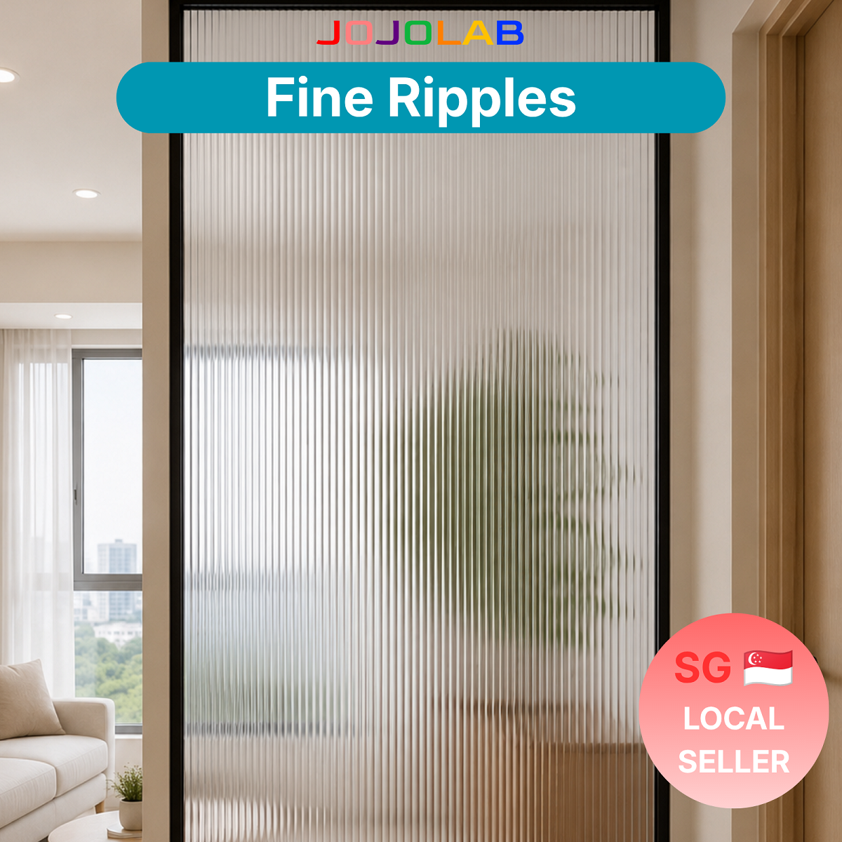 Fine Ripples Privacy Reeded Window Film
