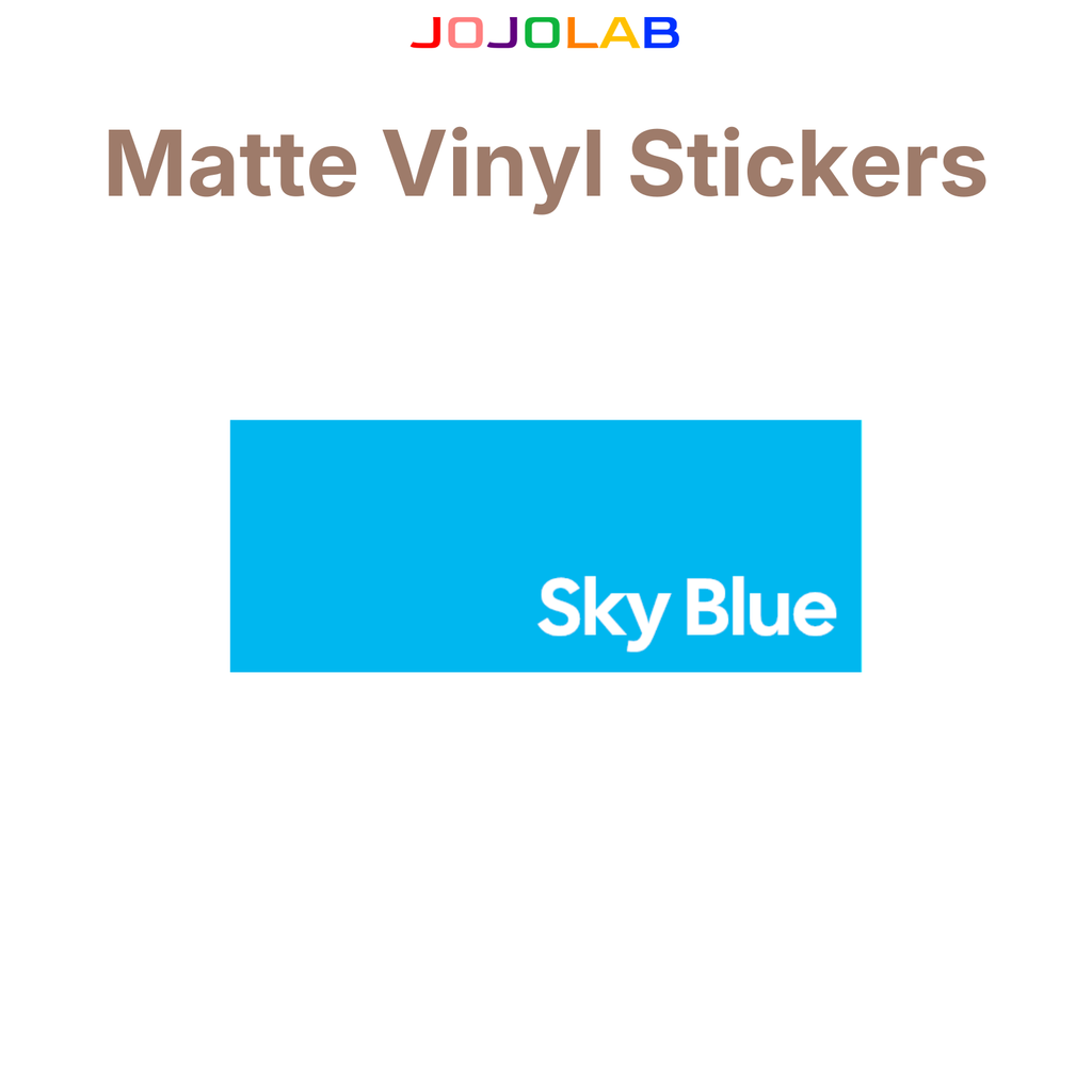 Coloured Matte Vinyl Stickers 10 Sheets