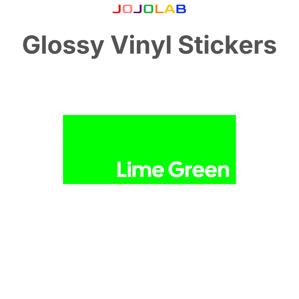 Coloured Glossy Vinyl Stickers 10 Sheets