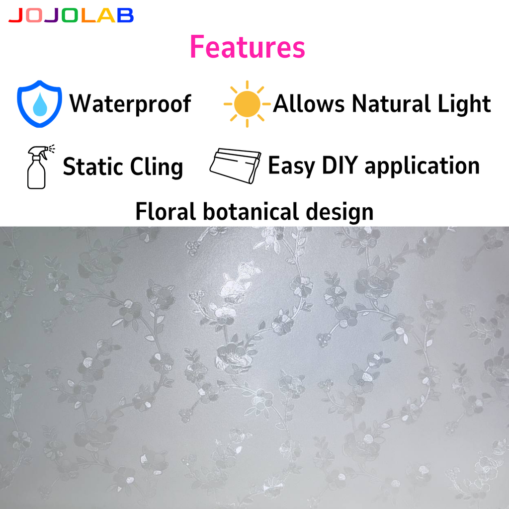 Spring Floral Pattern Window Film