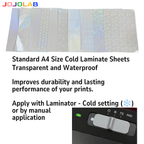 A4 Holographic Cold Laminate Sticker Sheet