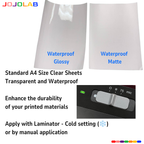 A4 Cold Laminate Transparent Sticker Sheet