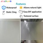 Medium Ripples Privacy Reeded Window Film
