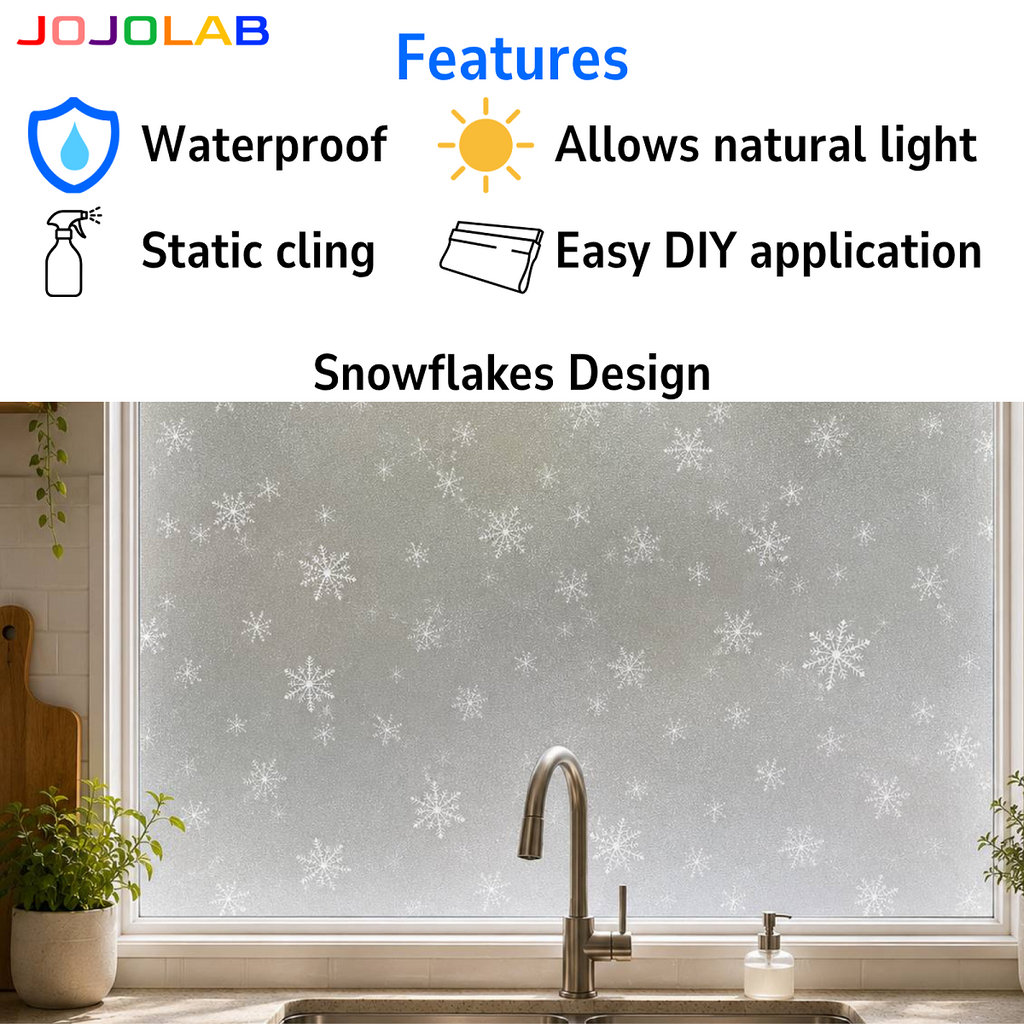 Winter Snow Design Privacy Window Film