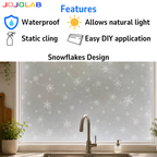 Winter Snow Design Privacy Window Film
