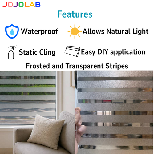 Contour Stripes Pattern Window Film