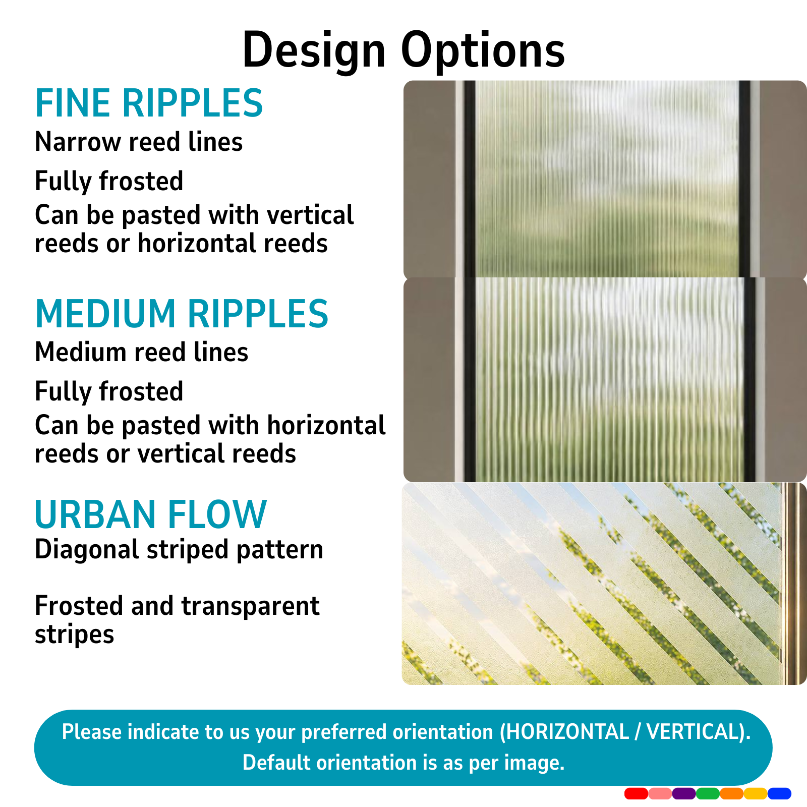 Stripes Design Patterned Window Films
