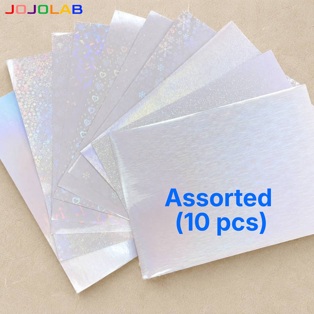 A4 Holographic Cold Laminate Sticker Sheet