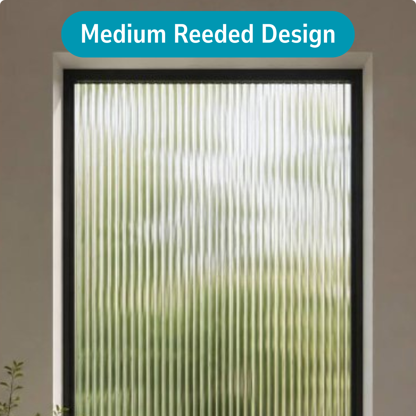Medium Ripples Privacy Reeded Window Film