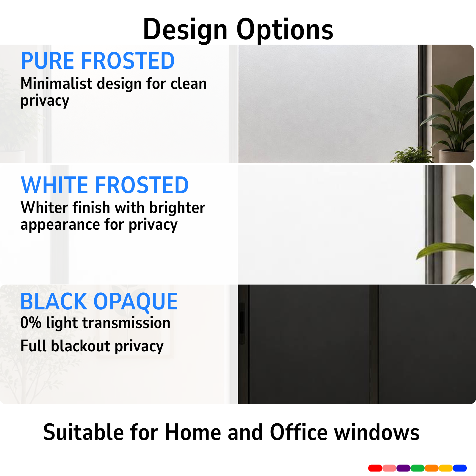 Frosted Privacy Window Film