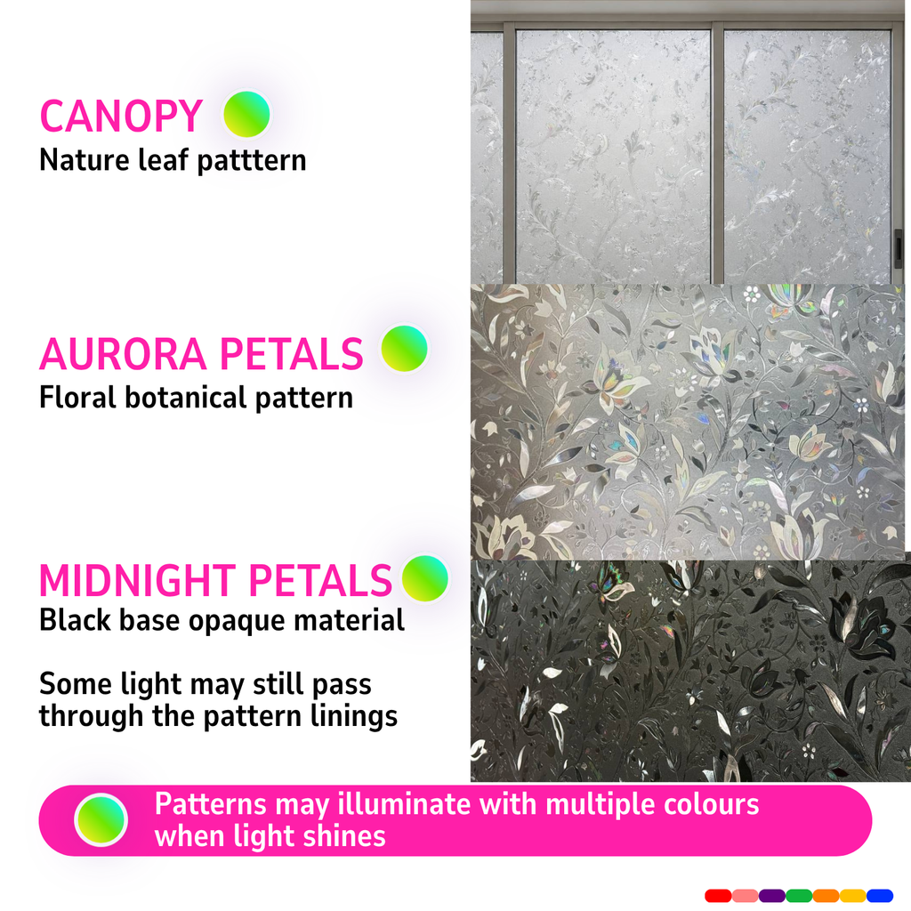 Floral Botanical Design Decorative Window Film