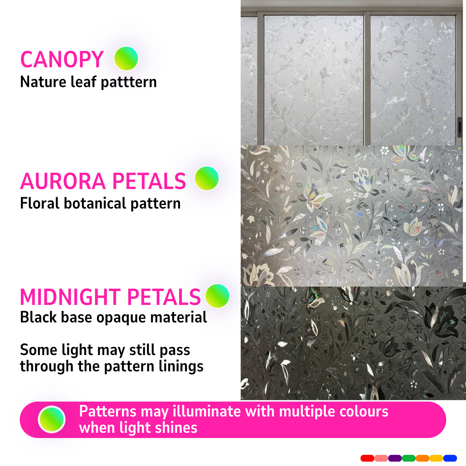 Floral Botanical Design Decorative Window Film