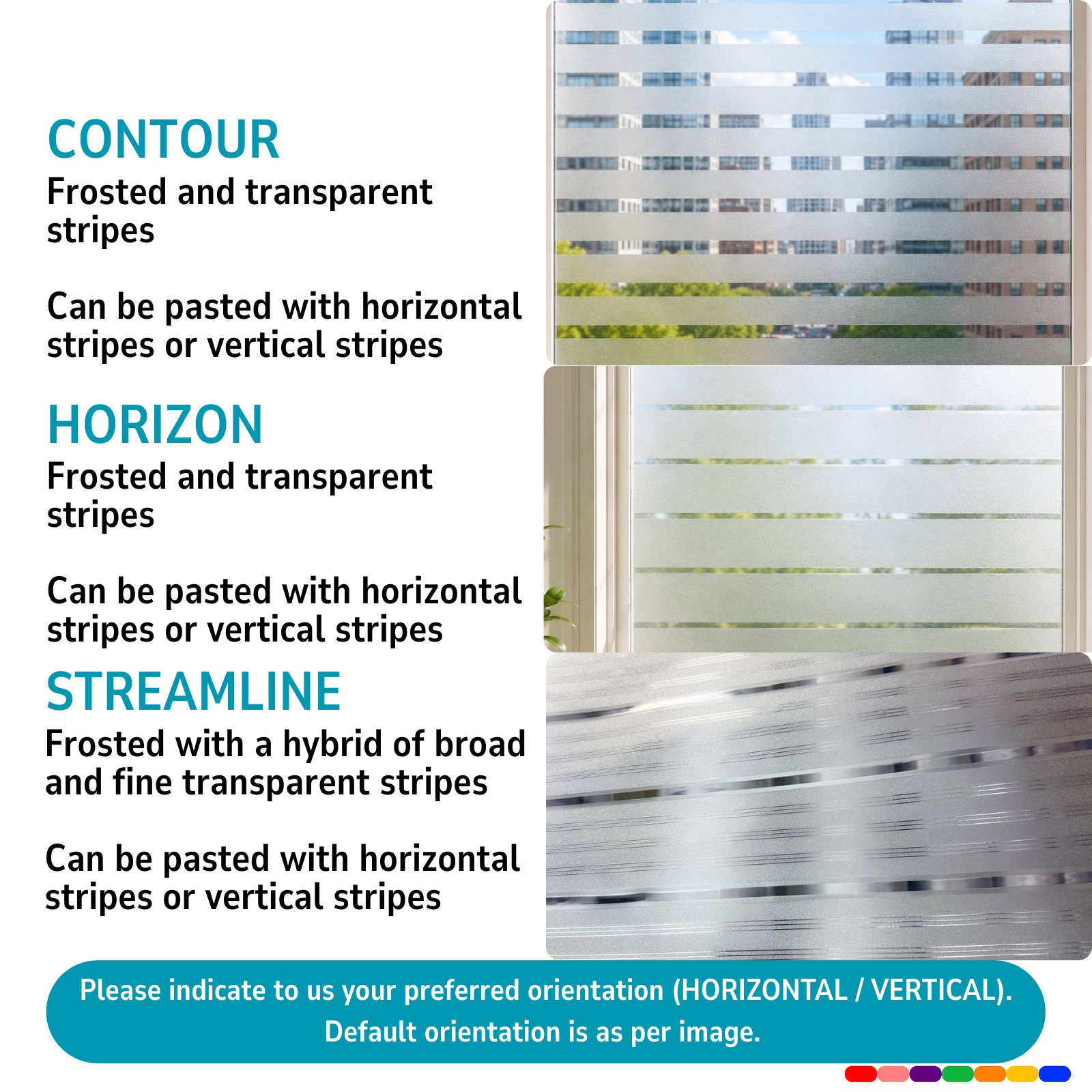 Stripes Design Patterned Window Films