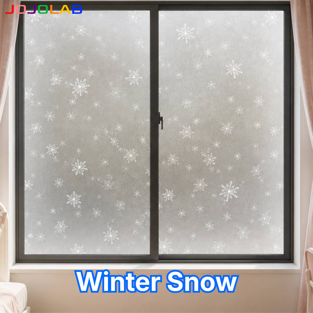 Winter Snow Design Privacy Window Film