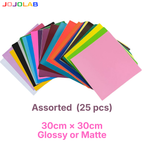 Assorted Colours Vinyl Stickers Glossy Matte 25 Sheets