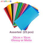 Assorted Colours Vinyl Stickers Glossy Matte 25 Sheets