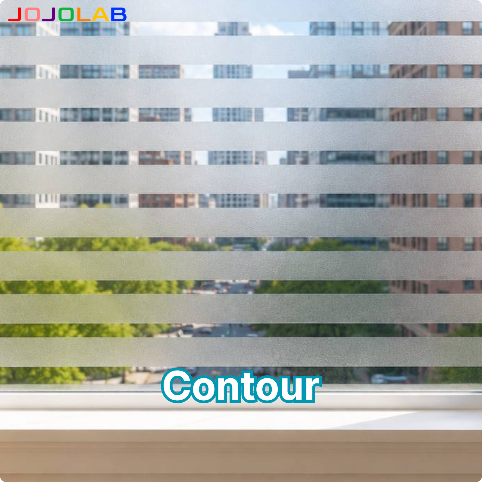Contour Stripes Pattern Window Film