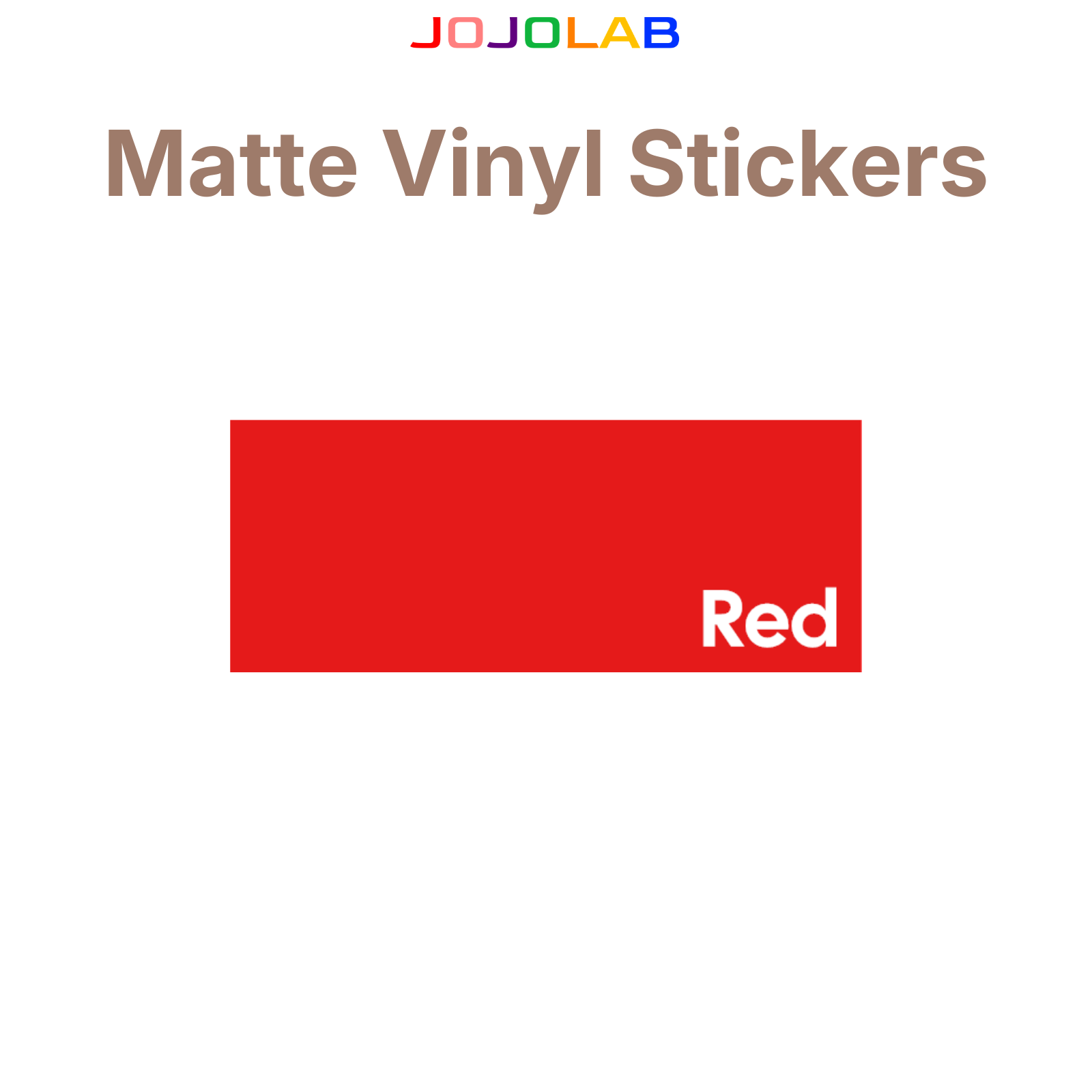 Coloured Matte Vinyl Stickers 10 Sheets