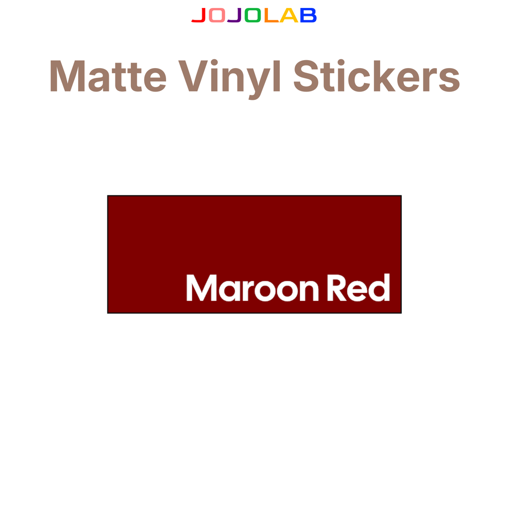 Coloured Matte Vinyl Stickers 10 Sheets