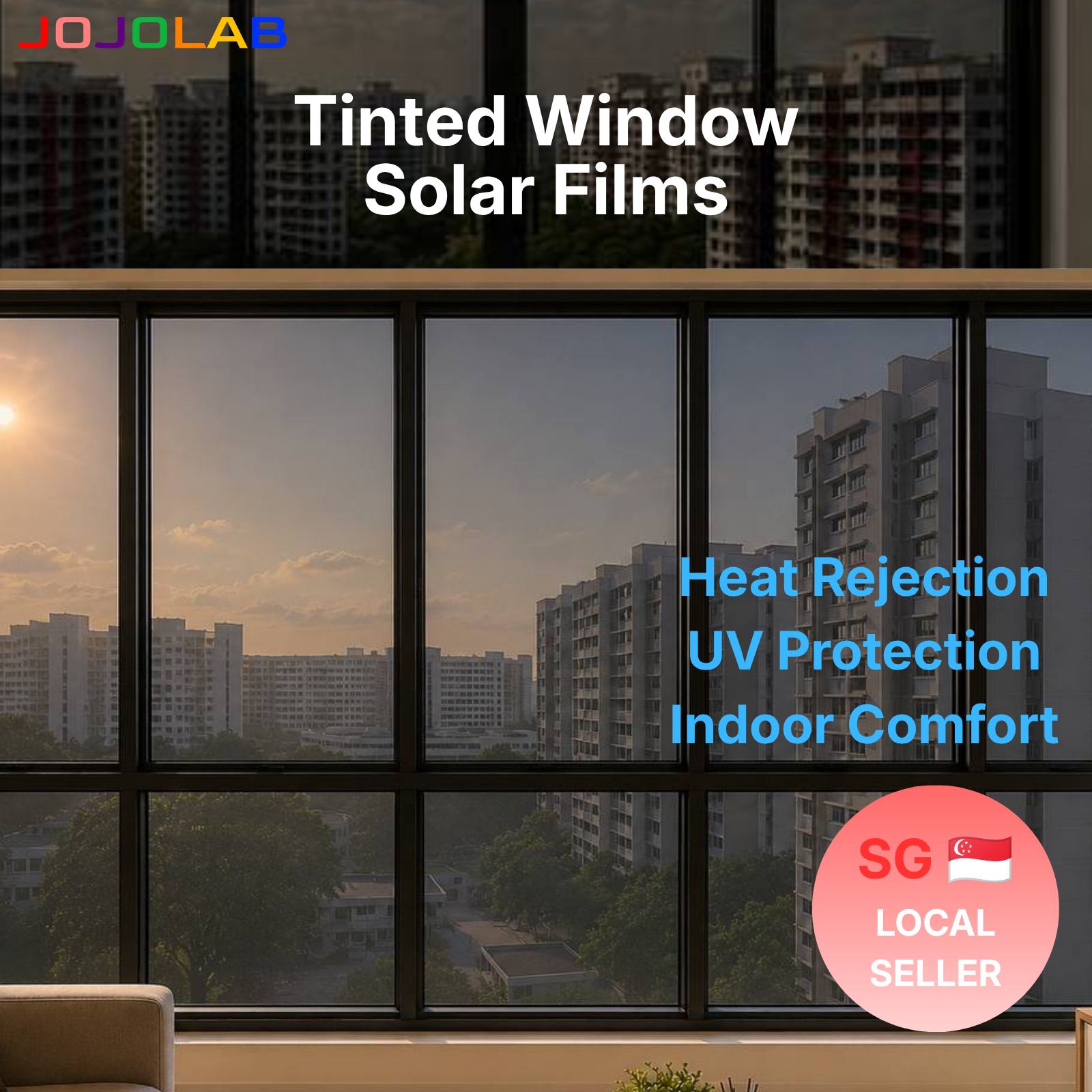 Solar Tinted UV Protection Window Film